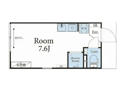 グランクオール中野新橋(ワンルーム/3階)の間取り写真