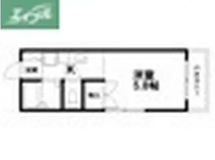 メゾンサンシャイン(ワンルーム/2階)の間取り写真