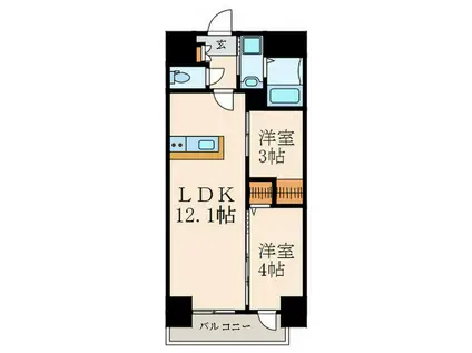 デザイナーズ ざ京(2LDK/7階)の間取り写真