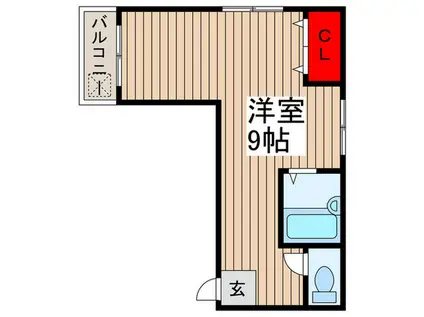 マンション麗和(ワンルーム/1階)の間取り写真