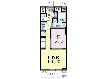 グランシャリオ 清瀬(1LDK/1階)の間取り写真