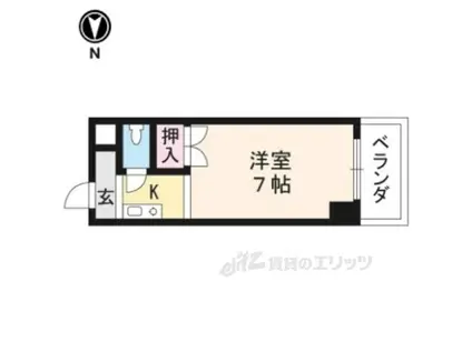 ベルジュ56(1K/4階)の間取り写真