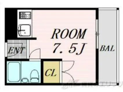 本庄アーバンハウス(ワンルーム/3階)の間取り写真