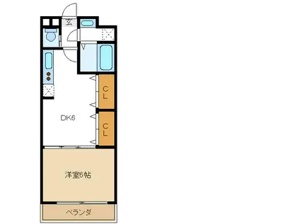 クラッセ(1DK/1階)の間取り写真