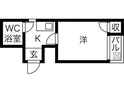 ドリーム21(1K/4階)の間取り写真