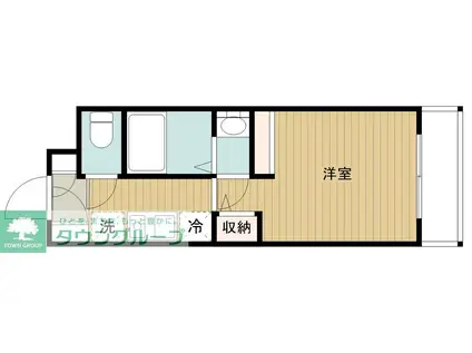 ロイヤルコート武蔵境(ワンルーム/1階)の間取り写真