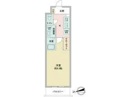 KDXレジデンス今池(1K/2階)の間取り写真