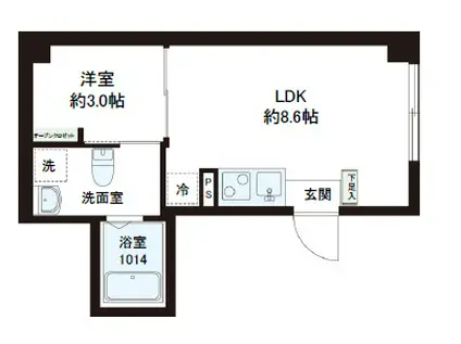 レピュア十条レジデンスII(1LDK/1階)の間取り写真