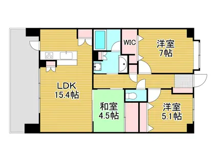 オーヴィジョン青山グランテラス(3LDK/3階)の間取り写真