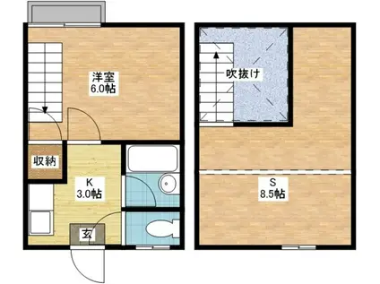 コーポエクセル(1SK/1階)の間取り写真