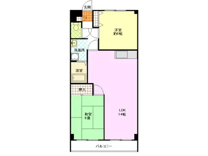 第三桜マンション(2LDK/2階)の間取り写真