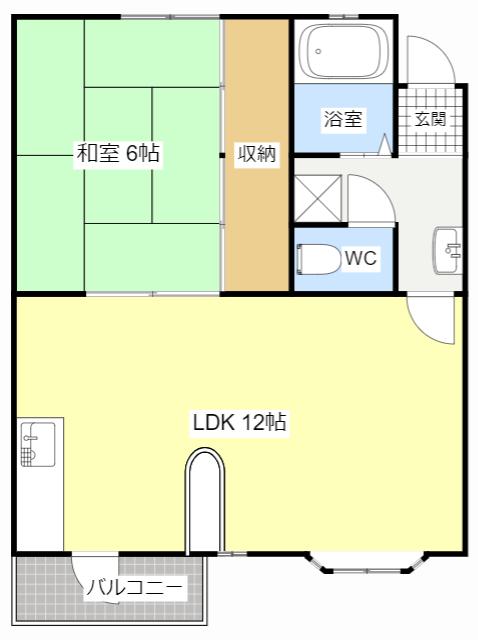 ハイツドリーム(1LDK/2階)の間取り写真