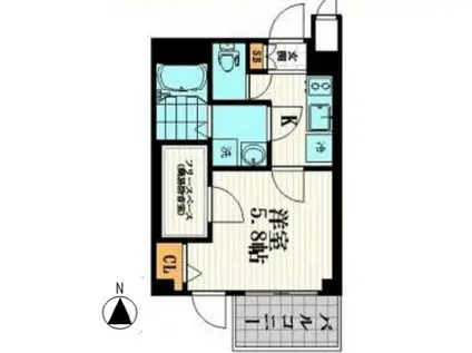 BCASA KOTOBUKI(1K/5階)の間取り写真