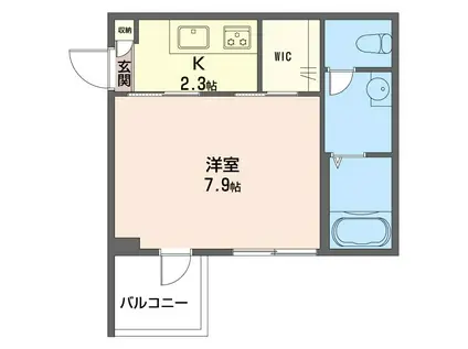 ゴールドウエスト世田谷(1K/3階)の間取り写真