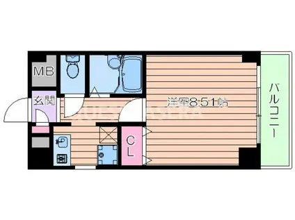 アーバネックス野田(1K/5階)の間取り写真