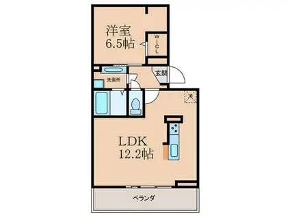 クレシアT(1LDK/1階)の間取り写真