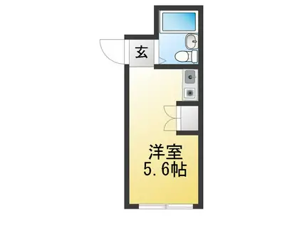 日野グリーンピース(ワンルーム/3階)の間取り写真