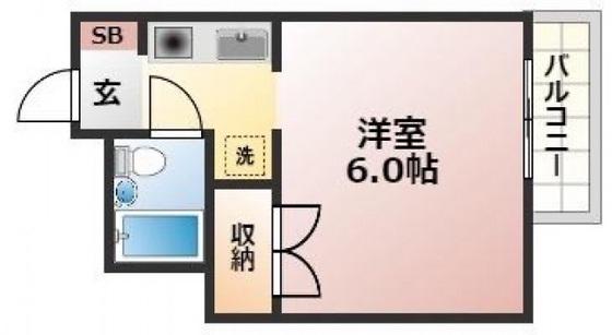 本多ビル(1K/4階)の間取り写真