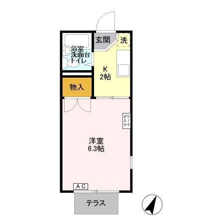 メゾン南行徳(1K/1階)の間取り写真
