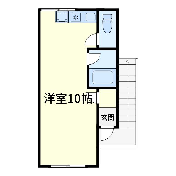 並河マンション(ワンルーム/2階)の間取り写真