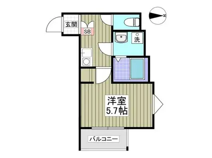 メルディア西所沢3(1K/3階)の間取り写真