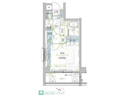 ブライズ蒲田イースト(1K/3階)の間取り写真