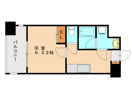 ラ・シック サヴォイ(1K/14階)の間取り写真