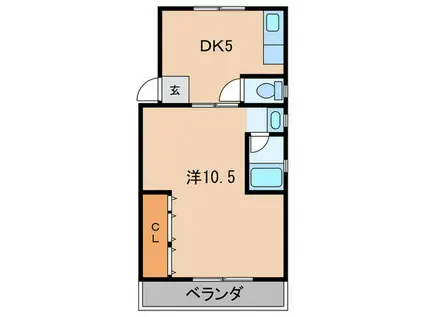 フレンドリハイツ(1DK/3階)の間取り写真