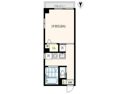 エージェックス中村橋(1K/3階)の間取り写真