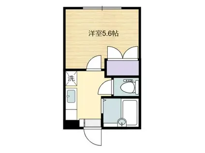 ドマニ-松原(1K/1階)の間取り写真