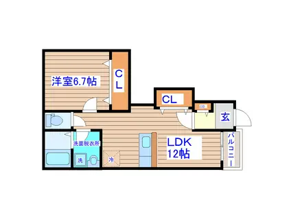 コーポ高橋II(1LDK/1階)の間取り写真
