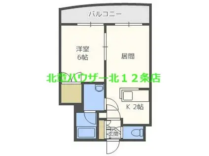 FEEL(1LDK/7階)の間取り写真