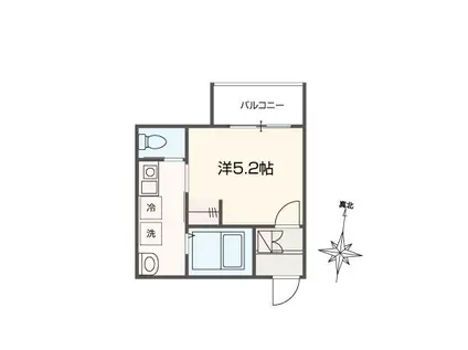 メルラス 座間(1K/1階)の間取り写真