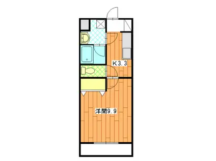 ラ・トゥール高尾町(1K/4階)の間取り写真