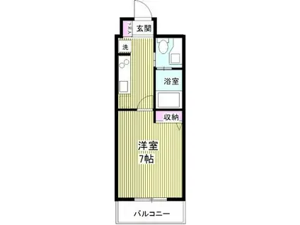 CROSS COURT NAMIKI(1K/3階)の間取り写真