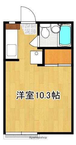ビル・グーテ甲府屋形 B棟(ワンルーム/1階)の間取り写真