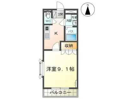 プレジデンス木の実(1K/4階)の間取り写真