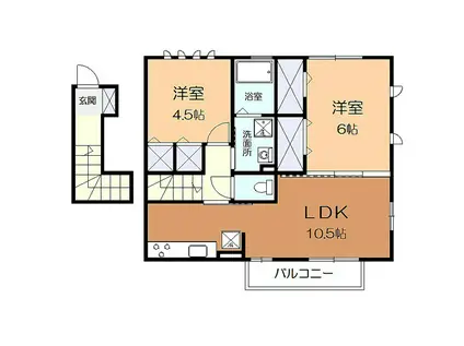 プレジール(2LDK/2階)の間取り写真
