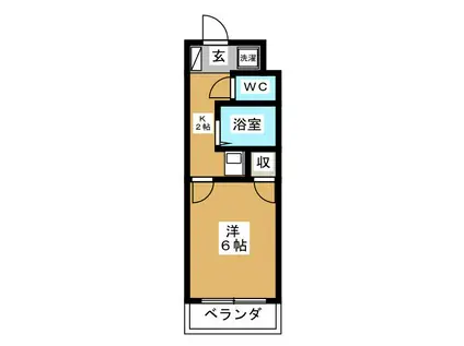 蕨プラザH棟(1K/4階)の間取り写真