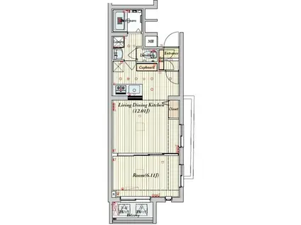 セリュークス高田馬場(1LDK/3階)の間取り写真
