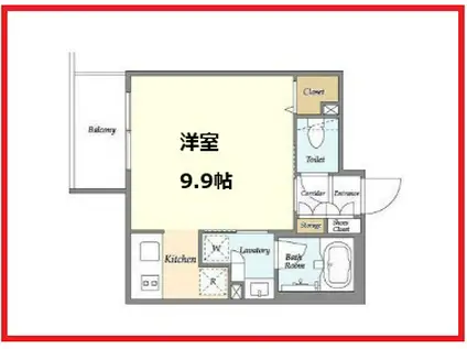 ラドゥセール赤羽(ワンルーム/2階)の間取り写真