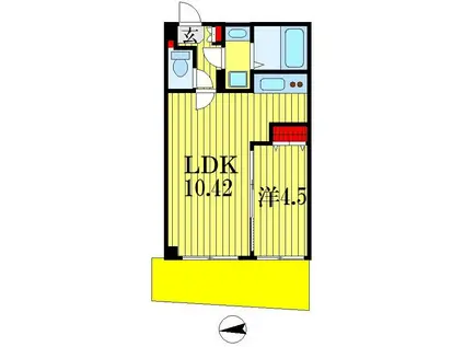 ウイリアムI(1LDK/1階)の間取り写真