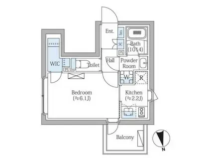 COMPOSITE新宿三丁目(1K/5階)の間取り写真