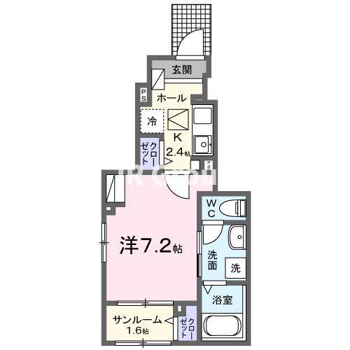 ナナラーピカケ(1K/1階)の間取り写真