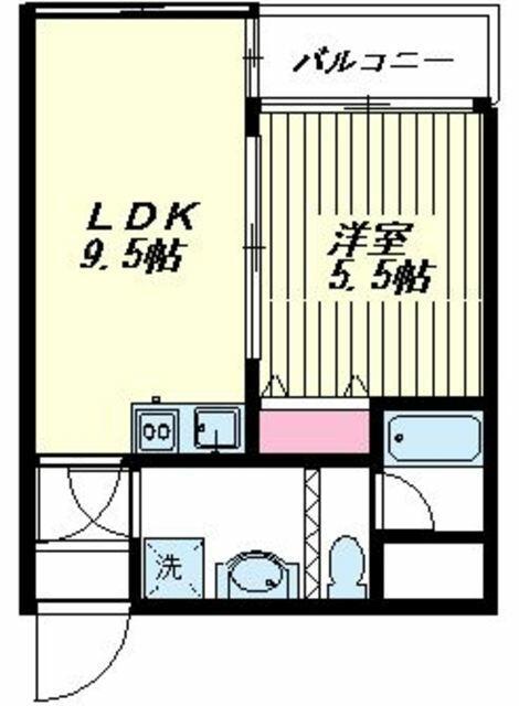プラザ南大井(1LDK/3階)の間取り写真
