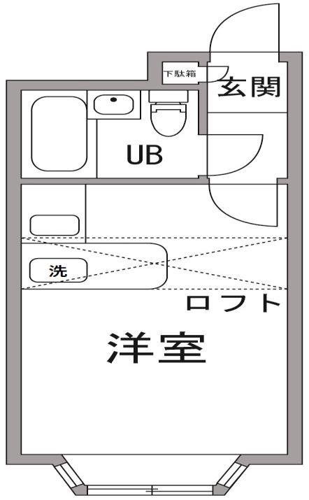 ベルピア大宮第5(ワンルーム/1階)の間取り写真