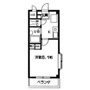 イースト TOWN K(1K/1階)の間取り写真