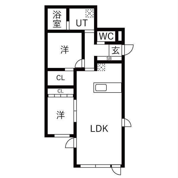 シエル中野坂上(1SLDK/3階)の間取り写真