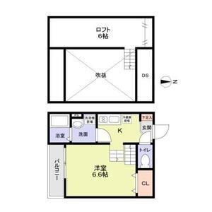 サンプレミオ十番町(ワンルーム/1階)の間取り写真