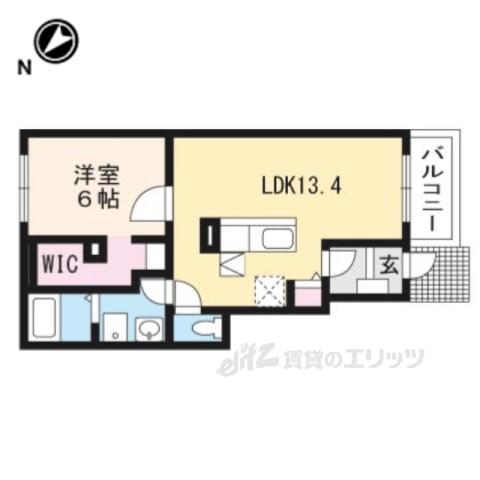 COCO 新城(1LDK/1階)の間取り写真